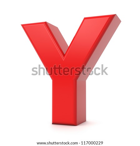 3d Shiny Red Letter Collection - Y Stock Photo 117000229 : Shutterstock