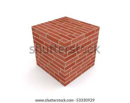 Cube Made Of Bricks Stock Photo 53330929 : Shutterstock