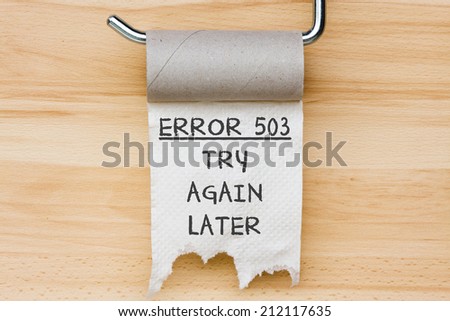 Error 503 - toilet paper as web message