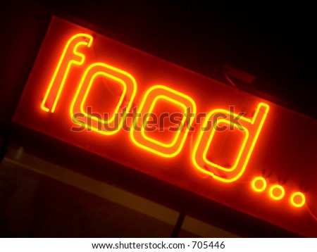 Neon Food Sign