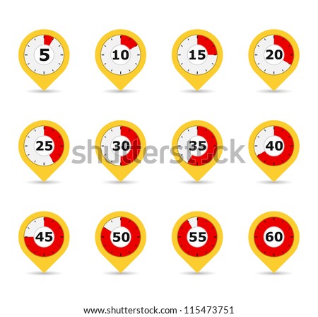 Simple timers, vector eps10 illustration