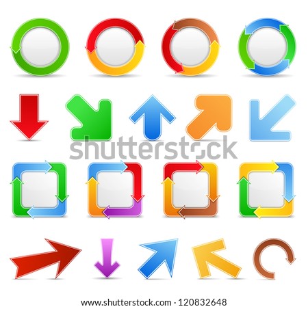 Set of design elements with arrows, vector eps10 illustration