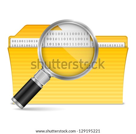 Search file icon, vector eps10 illustration