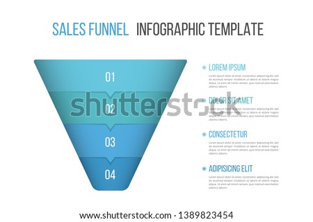 Funnel diagram, business infographic template, vector eps10 illustration