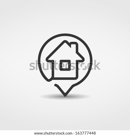 House icon, vector eps10 illustration