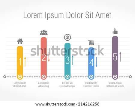 Bar chart design template, vector eps10 illustration