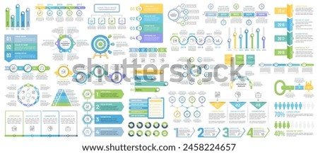 Big collection of various infographic templates, vector eps10 illustration