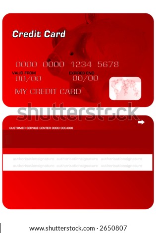 RED Personal Credit Card on white background