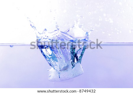 Ice Cube fall in the water .