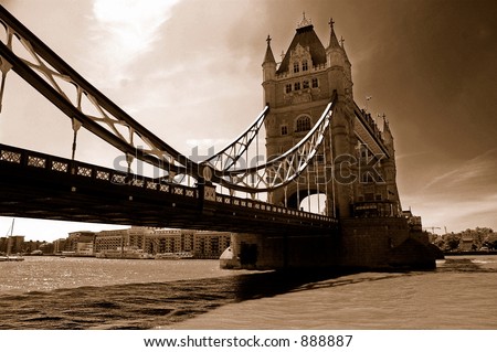 Tower Bridge in sephia