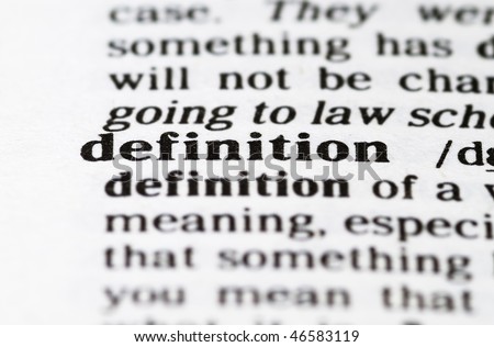 The Word Definition In A Dictionary Stock Photo 46583119 : Shutterstock