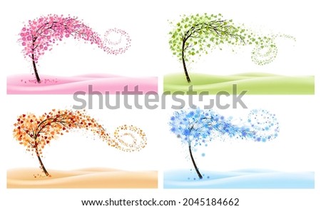 Similar – Image, Stock Photo autumn wind tree Autumn