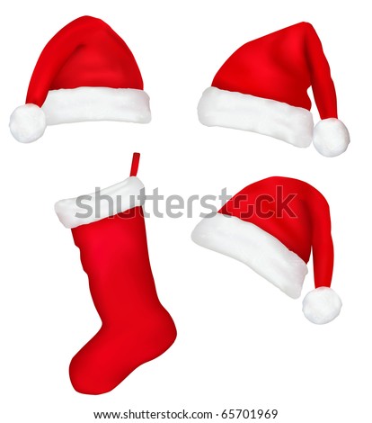 Similar – Image, Stock Photo Three Christmas caps