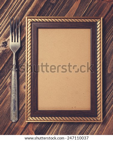 Menu on the wooden board