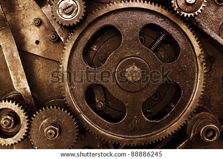Cog and wheel details from machines