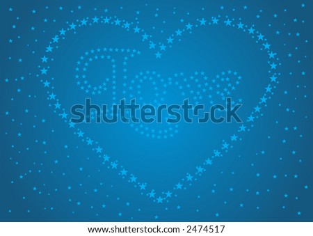 Abstract illustration ok sky with love constellation