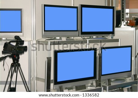 Hi-tech plasma TV and video camera
