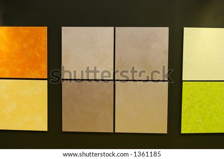 Colorful ceramic titles background