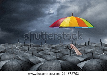 Similar – Image, Stock Photo Umbrella in right hand