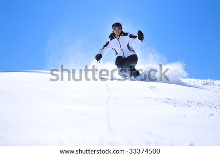 winter woman  ski  sport  fun  travel  snow