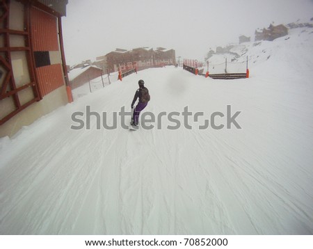 young adult have nice day at winter season ski resort