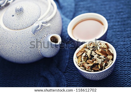 aromatic tea with lots of cinnamon sage and cardamom - tea time