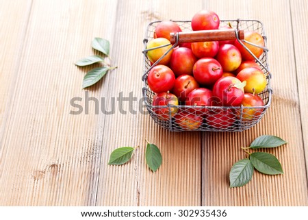 basket full of plums - fruits and vegetables