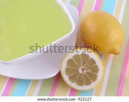sweet dessert - lemon jelly (image contains some noise)