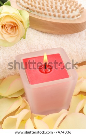 beauty treatment - towel candles roses - everything you need to have some relax