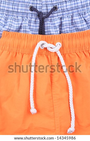 blue and orange swimming shorts - clothing