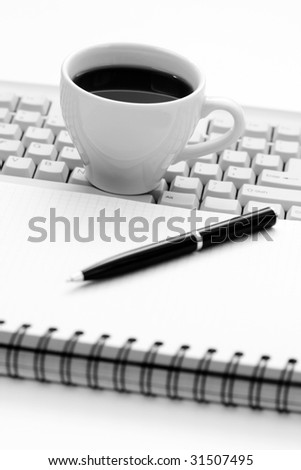 cup of coffee at work - coffee break