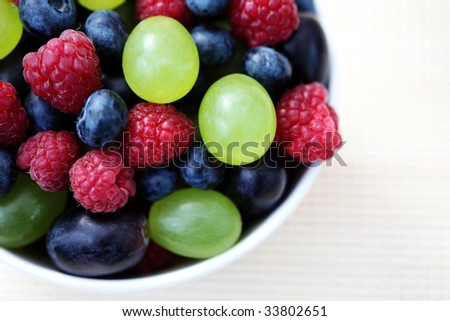 bowl full of delicious berry fruits - fruits and vegetables