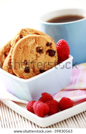 close-ups of raspberry cookies - sweet food