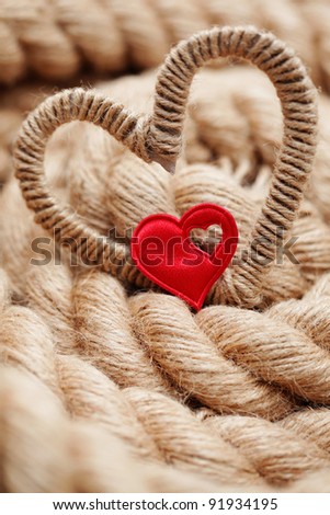 heart made from rope - sweet love