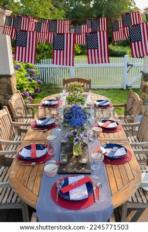 Similar – Image, Stock Photo festive set garden table