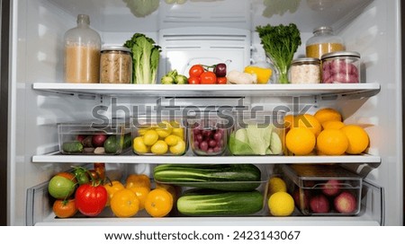 Similar – Image, Stock Photo Refrigerated shelf in the supermarket