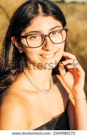 Similar – Image, Stock Photo Pearl necklace in sunlight