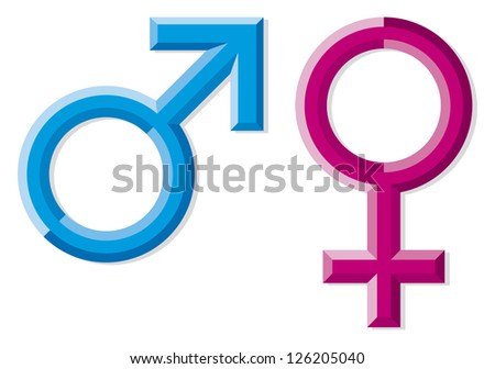 Male And Female Gender Symbols Stock Photo 126205040 : Shutterstock