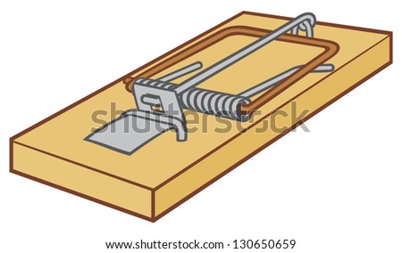 Mousetrap Stock Vector Illustration 130650659 : Shutterstock