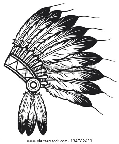 Native American Indian Chief Headdress Stock Vector Illustration ...