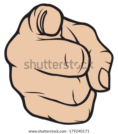 Hand (Finger) Pointing At Viewer Stock Vector Illustration 179240171 ...