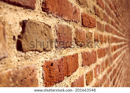 brick wall background (orange bricks background, old brick wall texture)
