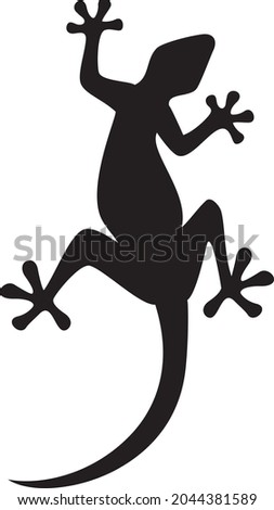 Lizard animal black vector illustration Stock fotó © 
