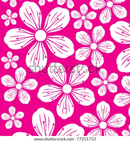 Cherry Blossom Background Seamless Flowers Pattern Royalty Free