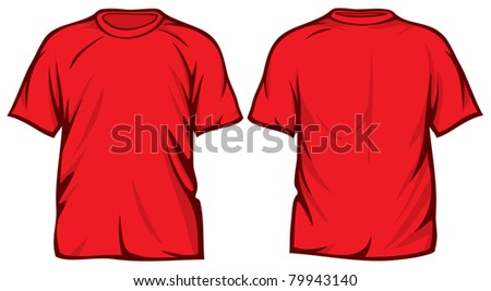 Red T-Shirt Stock Vector Illustration 79943140 : Shutterstock