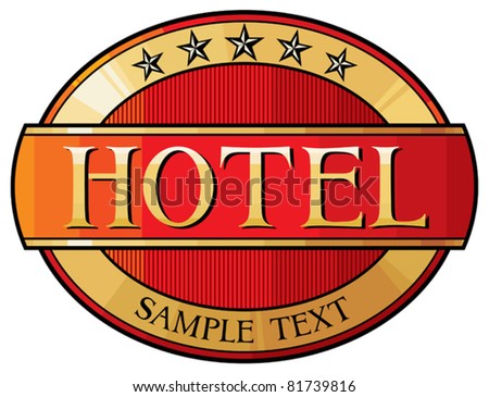 Hotel Label Design Stock Vector Illustration 81739816 : Shutterstock