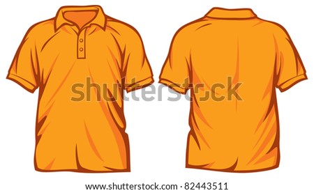 Orange Polo Shirt Stock Vector Illustration 82443511 : Shutterstock