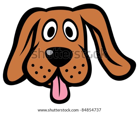 Cartoon Dog Face clip art Free Vector / 4Vector