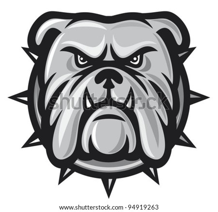 Angry Bulldog Head Vector Illustration - 94919263 : Shutterstock