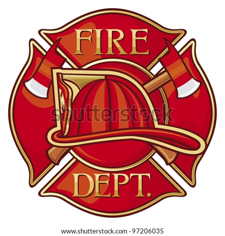 Fire Department Or Firefighters Maltese Cross Symbol Stock Photo ...